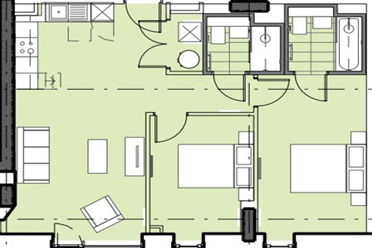 2408 Oxygen Tower, M1 floorplan