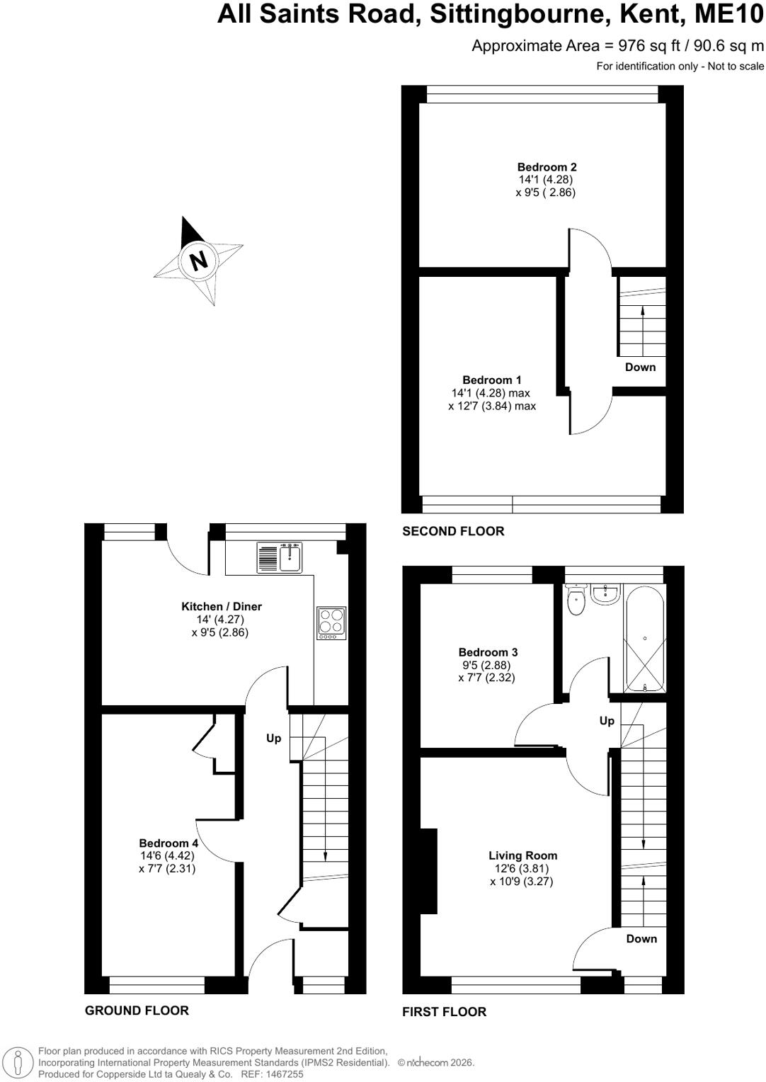 All Saints Road, Sittingbourne, Kent, ME10 floorplan