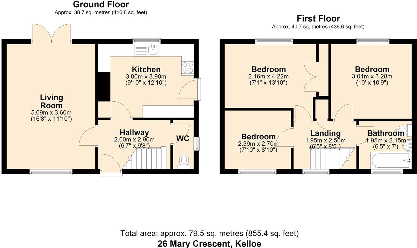 Mary Crescent, Kelloe, Durham floorplan