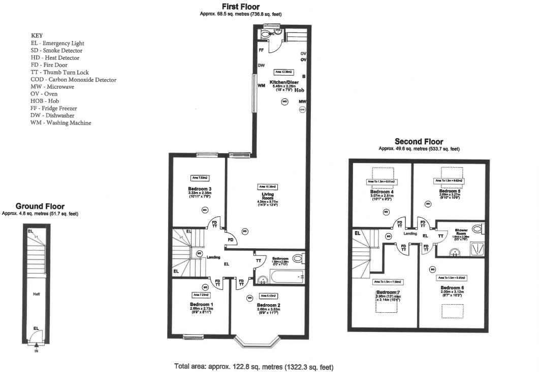 (£108pppw) 81 Warwick Street, Heaton, Newcastle upon Tyne, NE6 floorplan