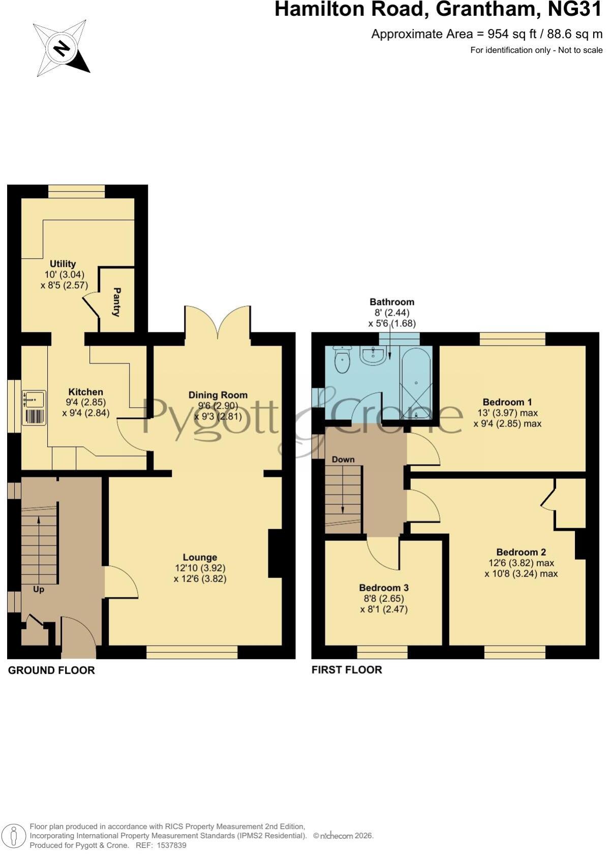 Hamilton Road, Grantham, Lincolnshire, NG31 floorplan