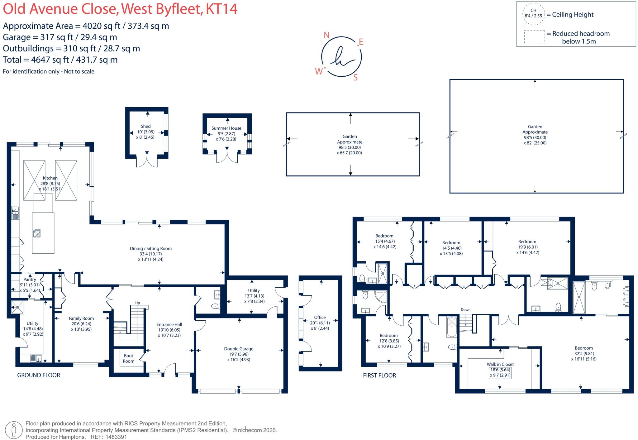 Old Avenue Close West Byfleet KT14 floorplan