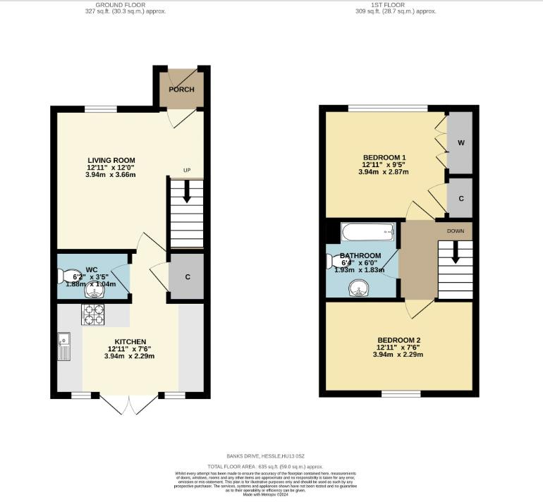 Banks Drive, Hessle floorplan
