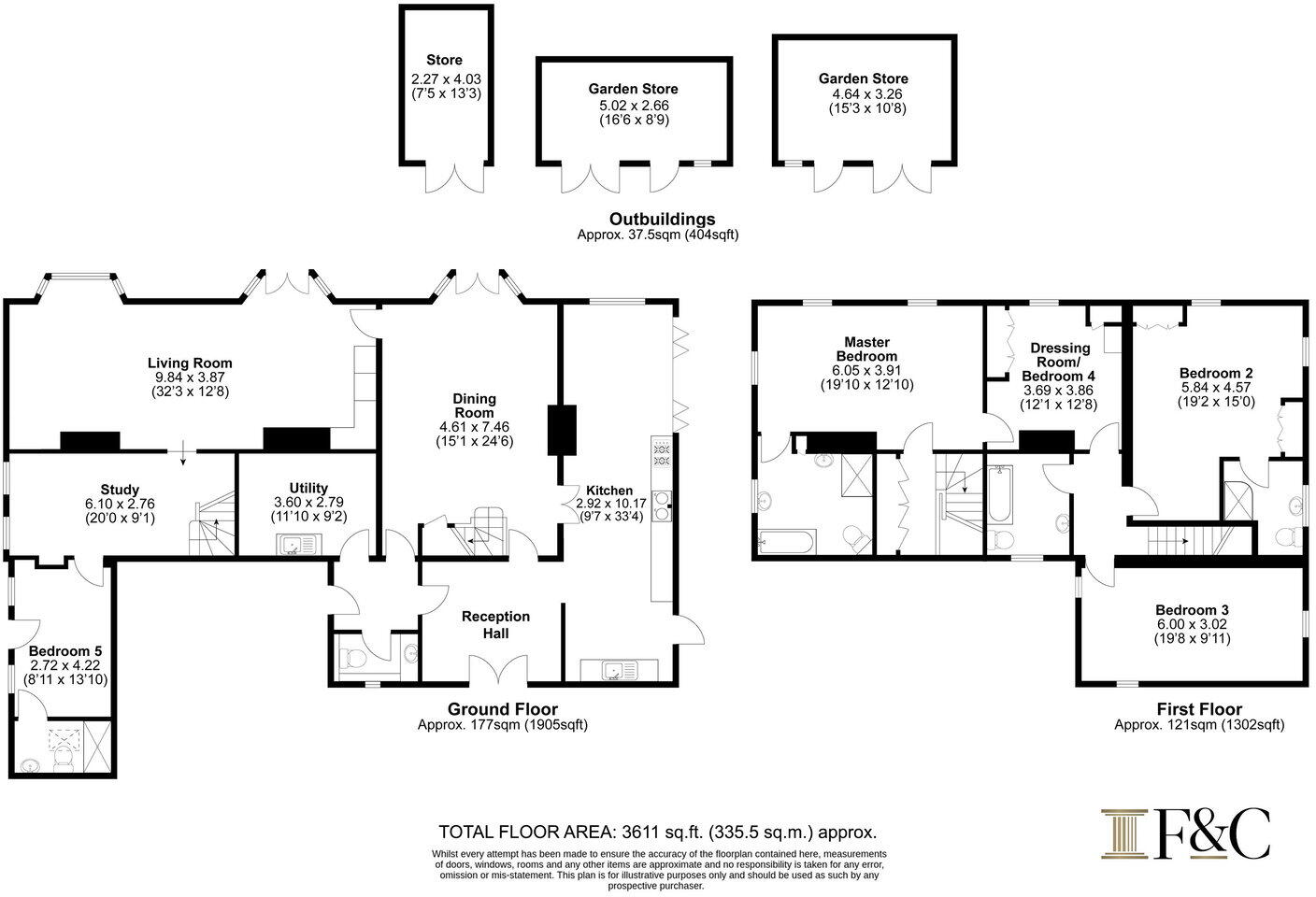 Bancroft Farmhouse, Cottered, Hertfordshire floorplan