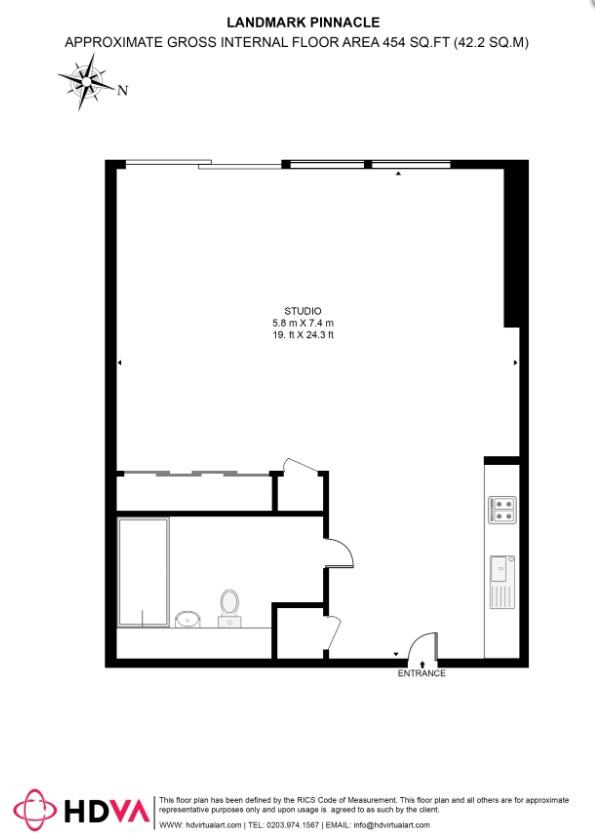 Landmark Pinnacle, Marsh Wall, E14 floorplan