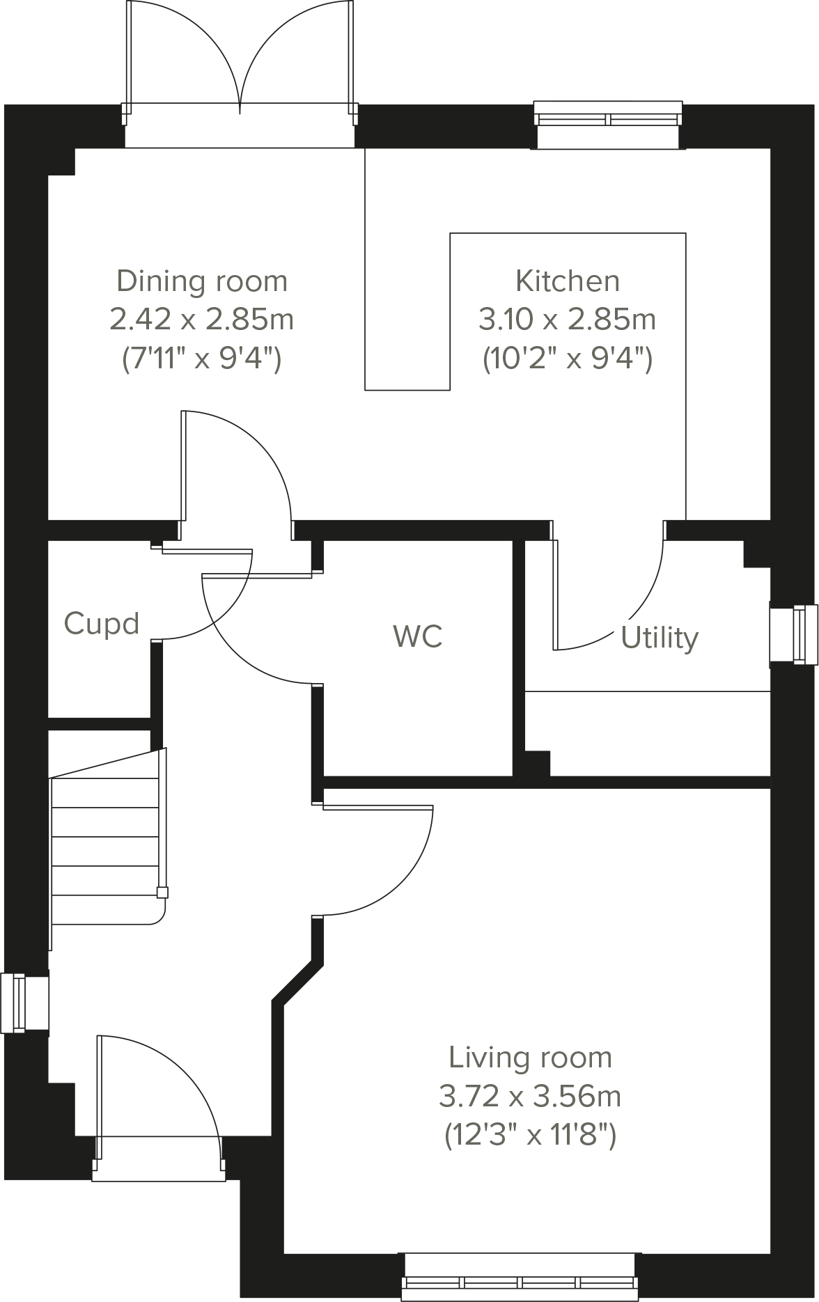 Trelawny Place,	Candlet Road,
IP11 6AE floorplan