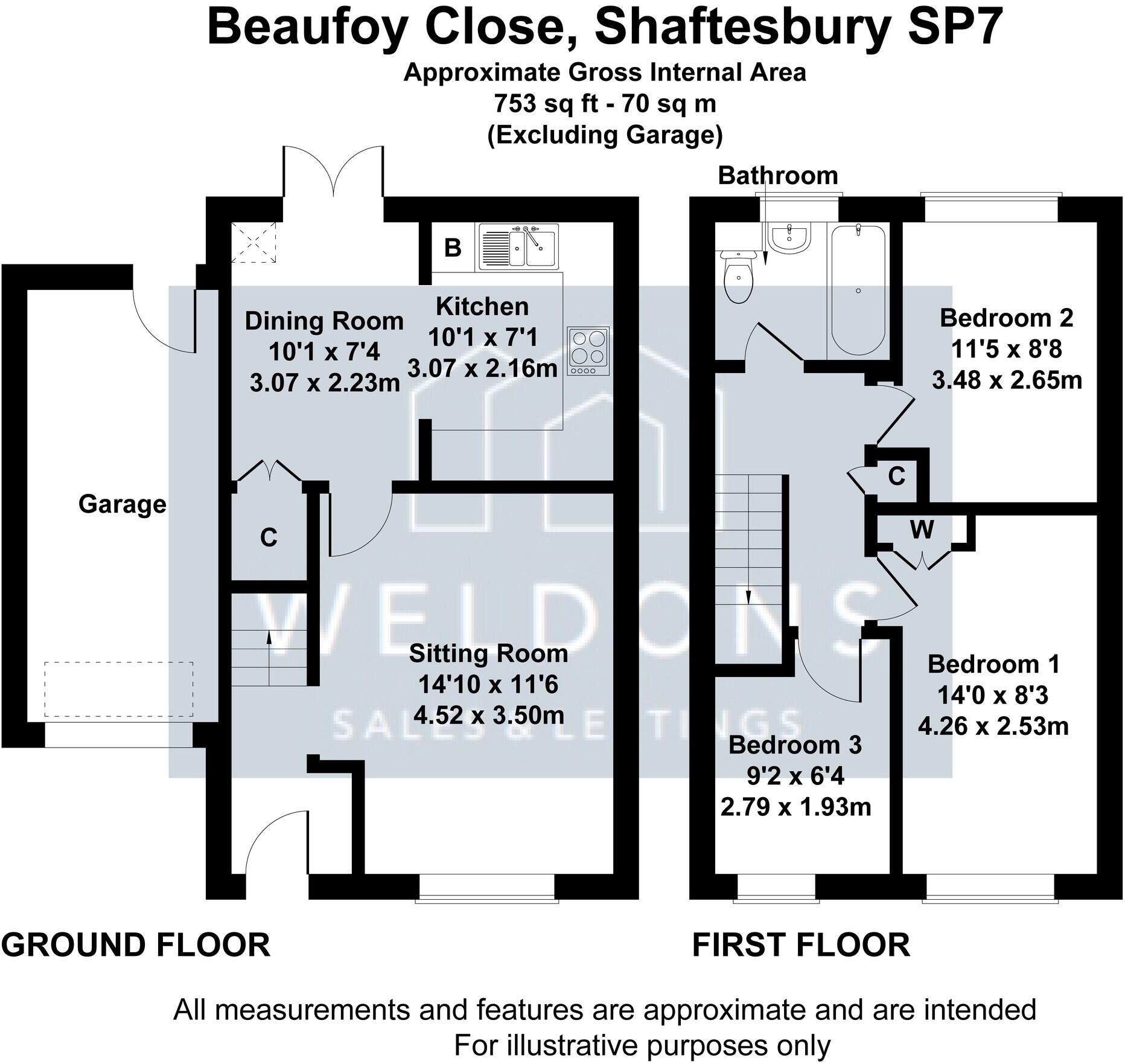 Beaufoy Close, Shaftesbury floorplan