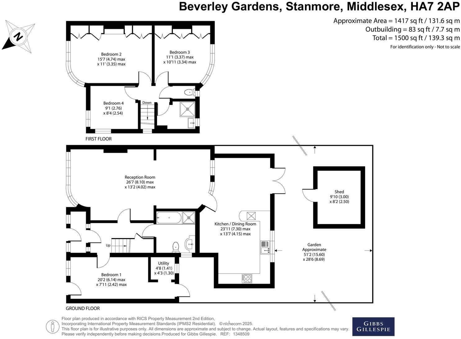 Beverley Gardens, Stanmore, Middlesex floorplan
