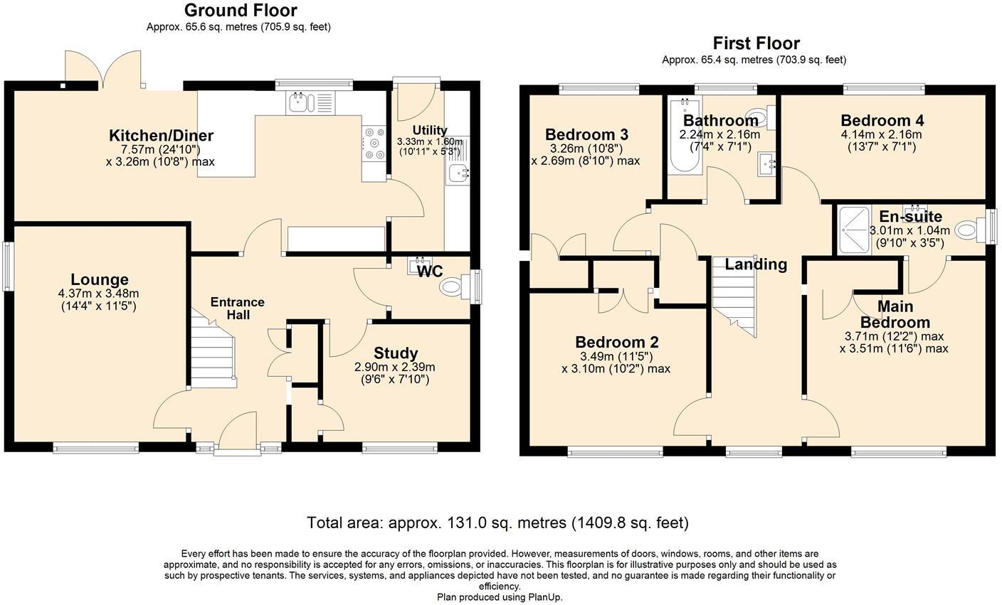 Executive New Build off London Road in Attleborough floorplan