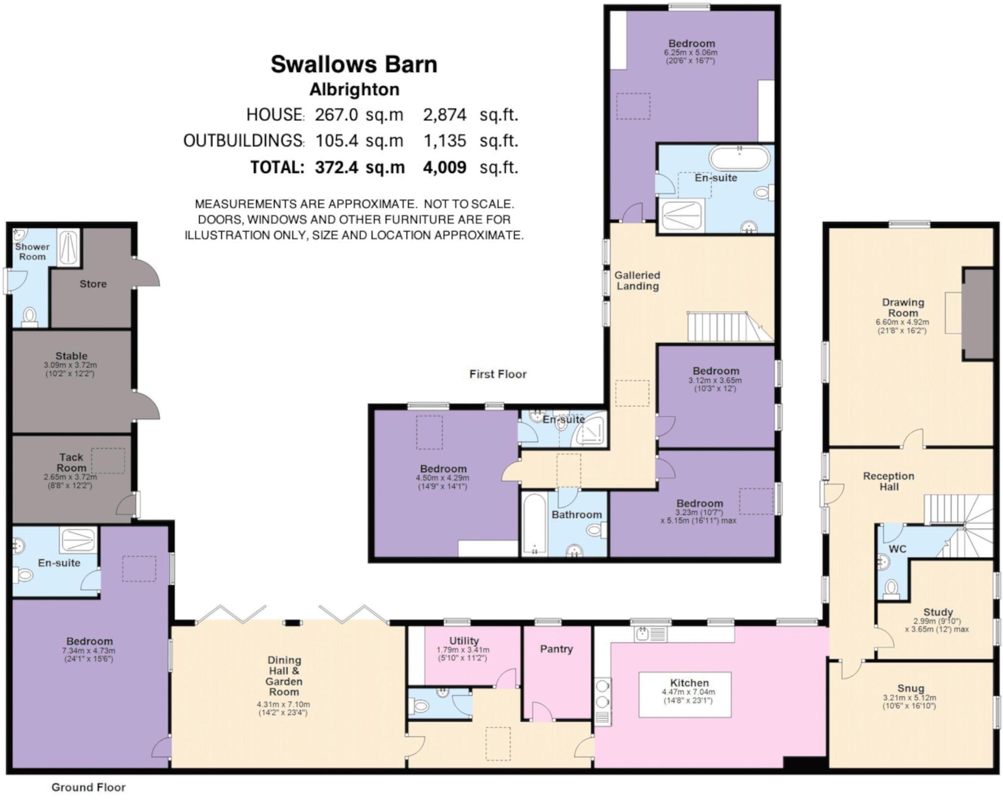 Swallows Barn, Donington Lane, Albrighton floorplan