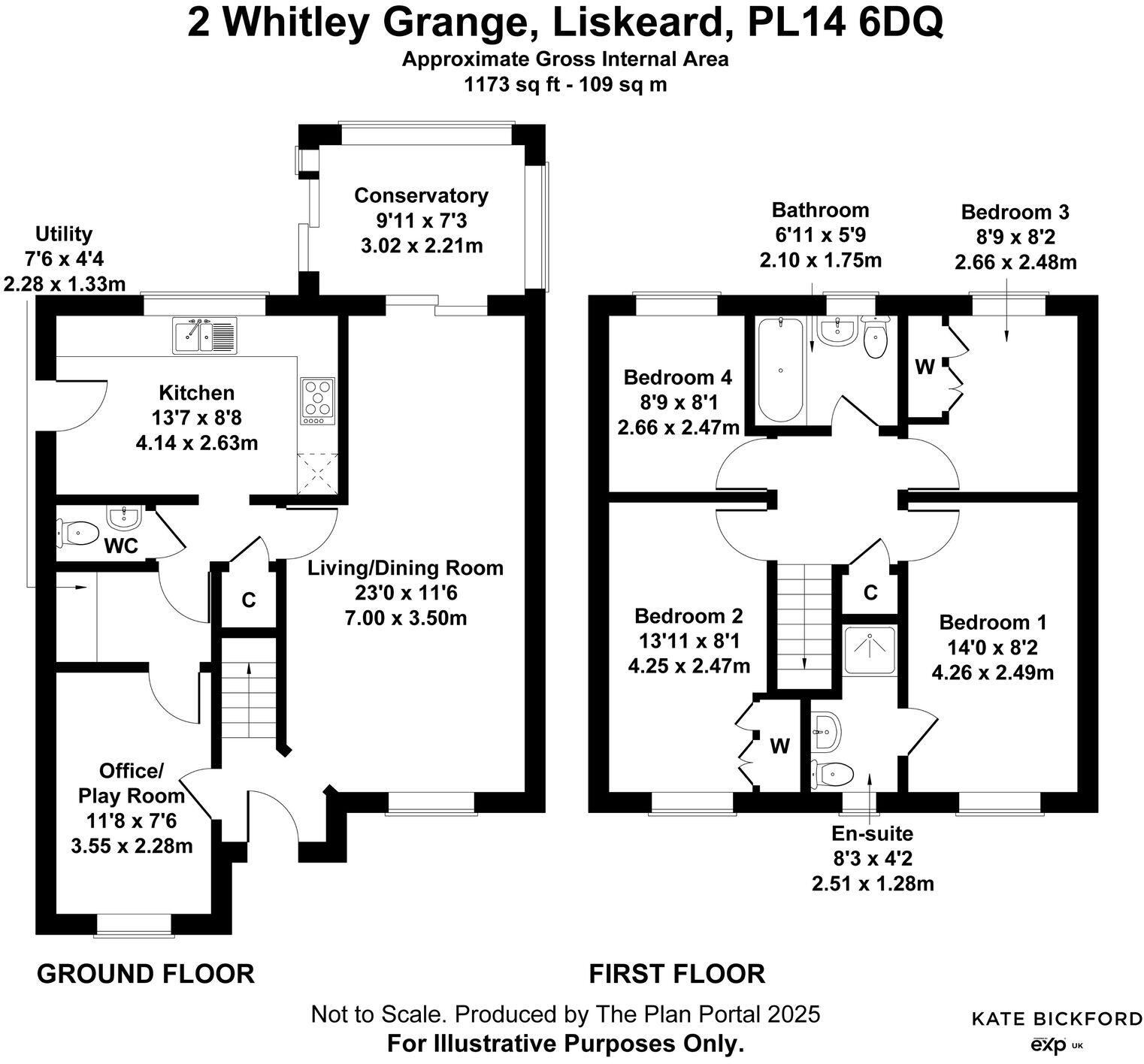 2, Whitley Grange, Liskeard, Cornwall, PL14 6DQ floorplan