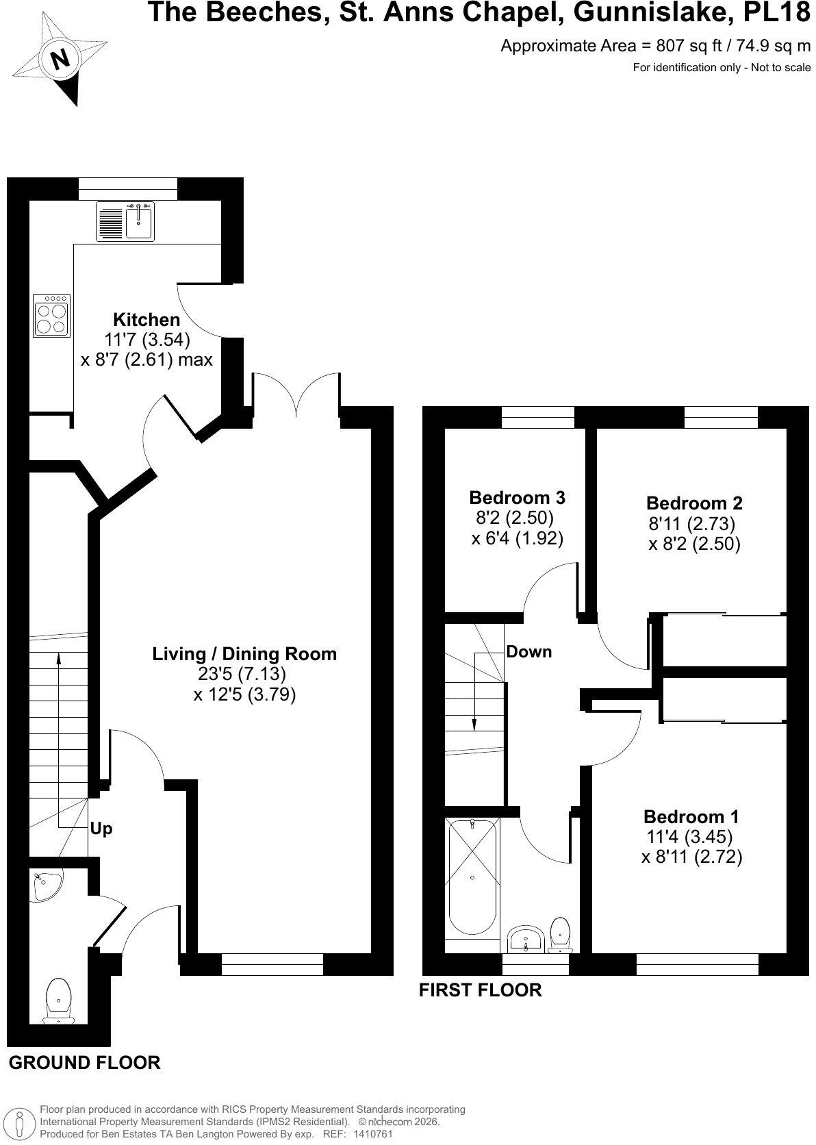 The Beeches, St. Anns Chapel, Gunnislake, PL18 floorplan