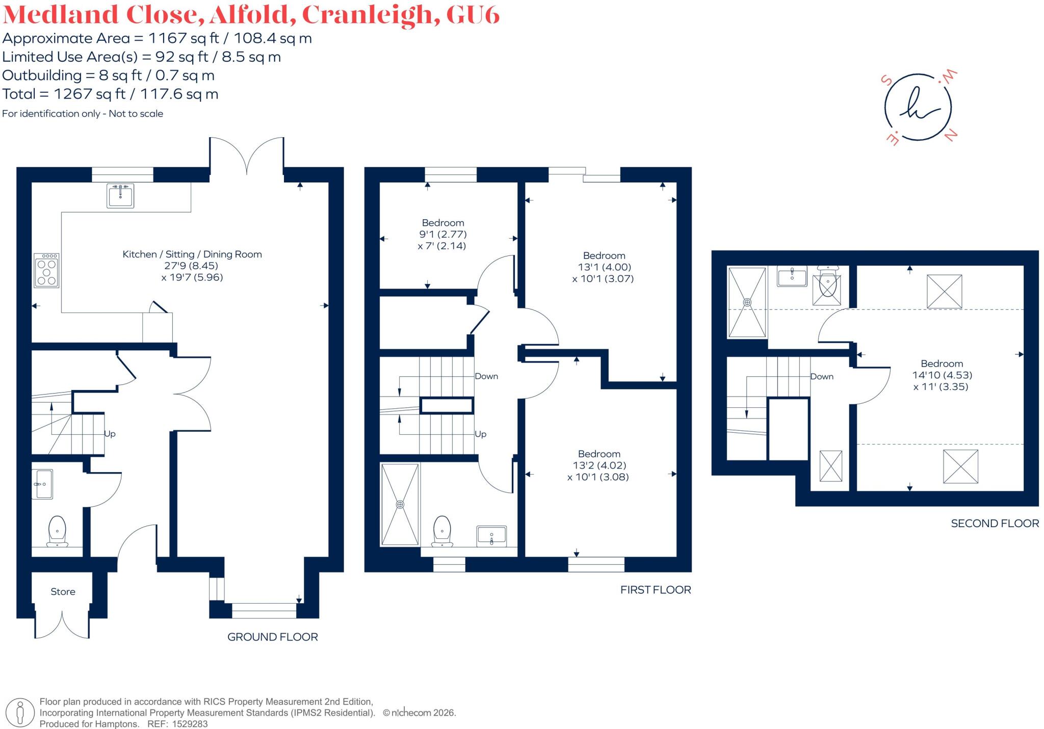 Medland Close Cranleigh GU6 floorplan