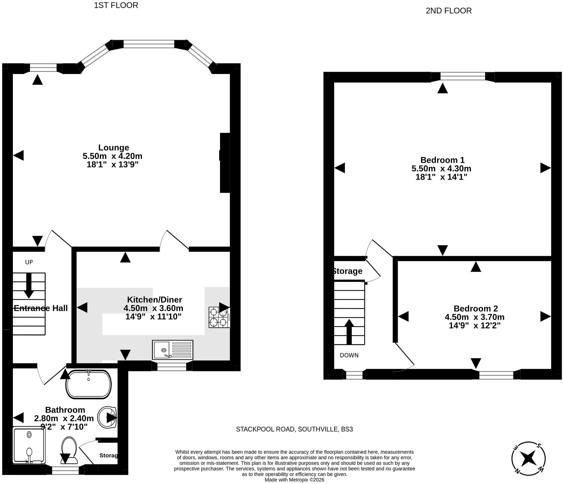 Stackpool Road, Southville, BS3 floorplan