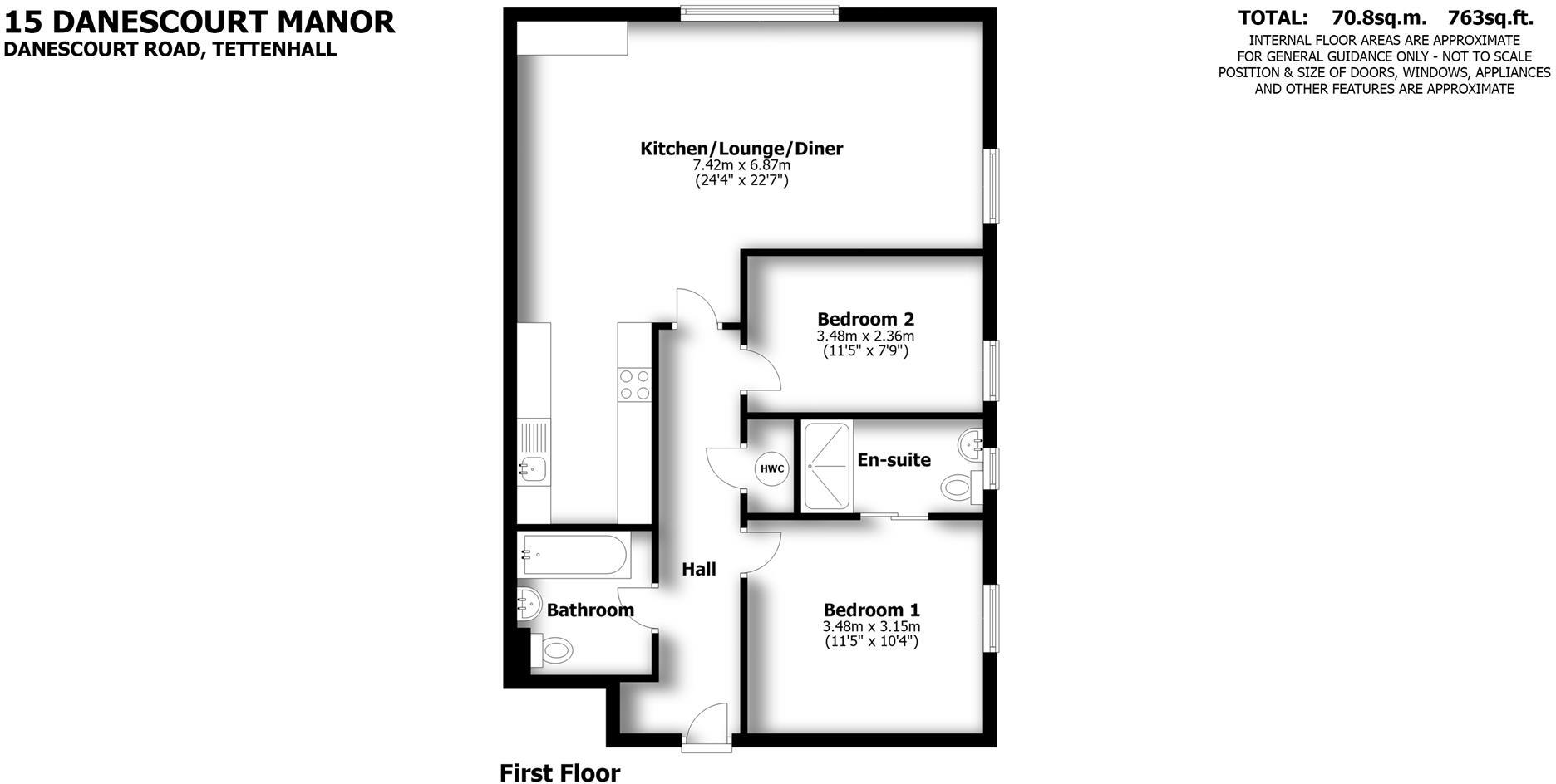 15 Danescourt Manor, Danescourt Road, Tettenhall, Wolverhampton, WV6 9BH floorplan