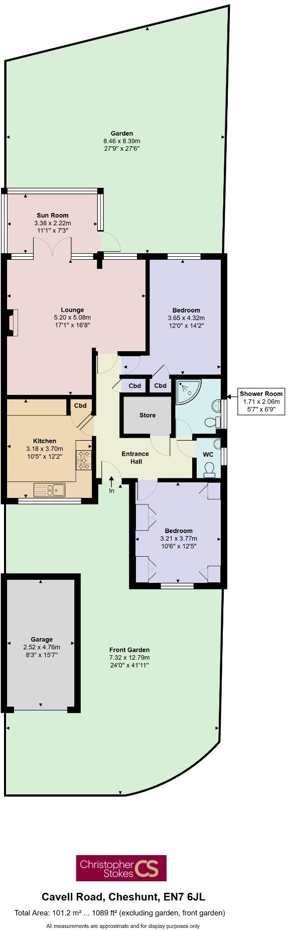 Cavell Road, Cheshunt, Hertfordshire, EN7 6JL floorplan