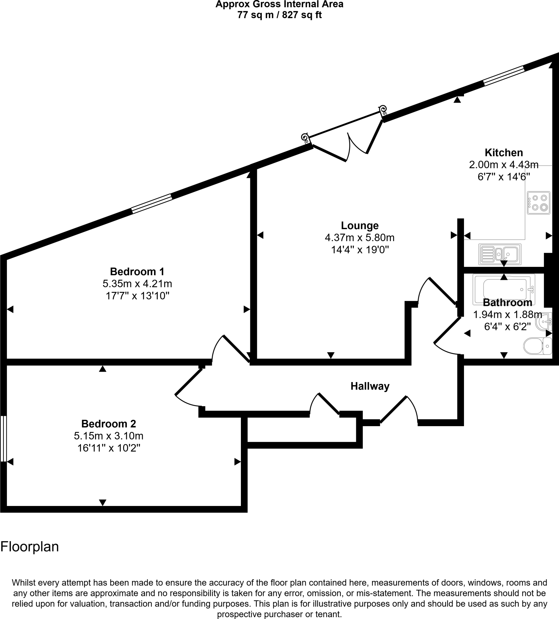 Flat 35, Kaber Court, Liverpool L8 6RY floorplan