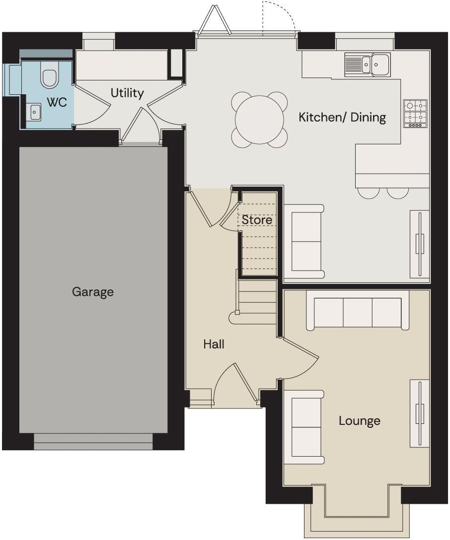Plot 404 Langton, The Greenways, Rawcliffe Road, Goole, East riding of Yorkshire, DN14 6FJ floorplan
