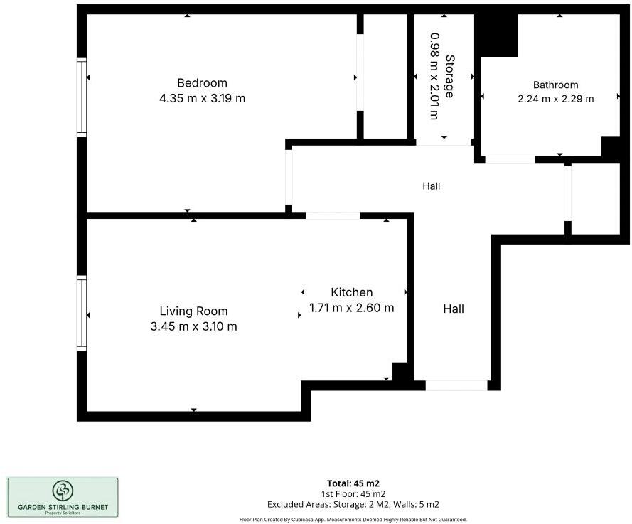 Flat 0/1, 11 Cardon Square, Renfrew, PA4 8BY floorplan