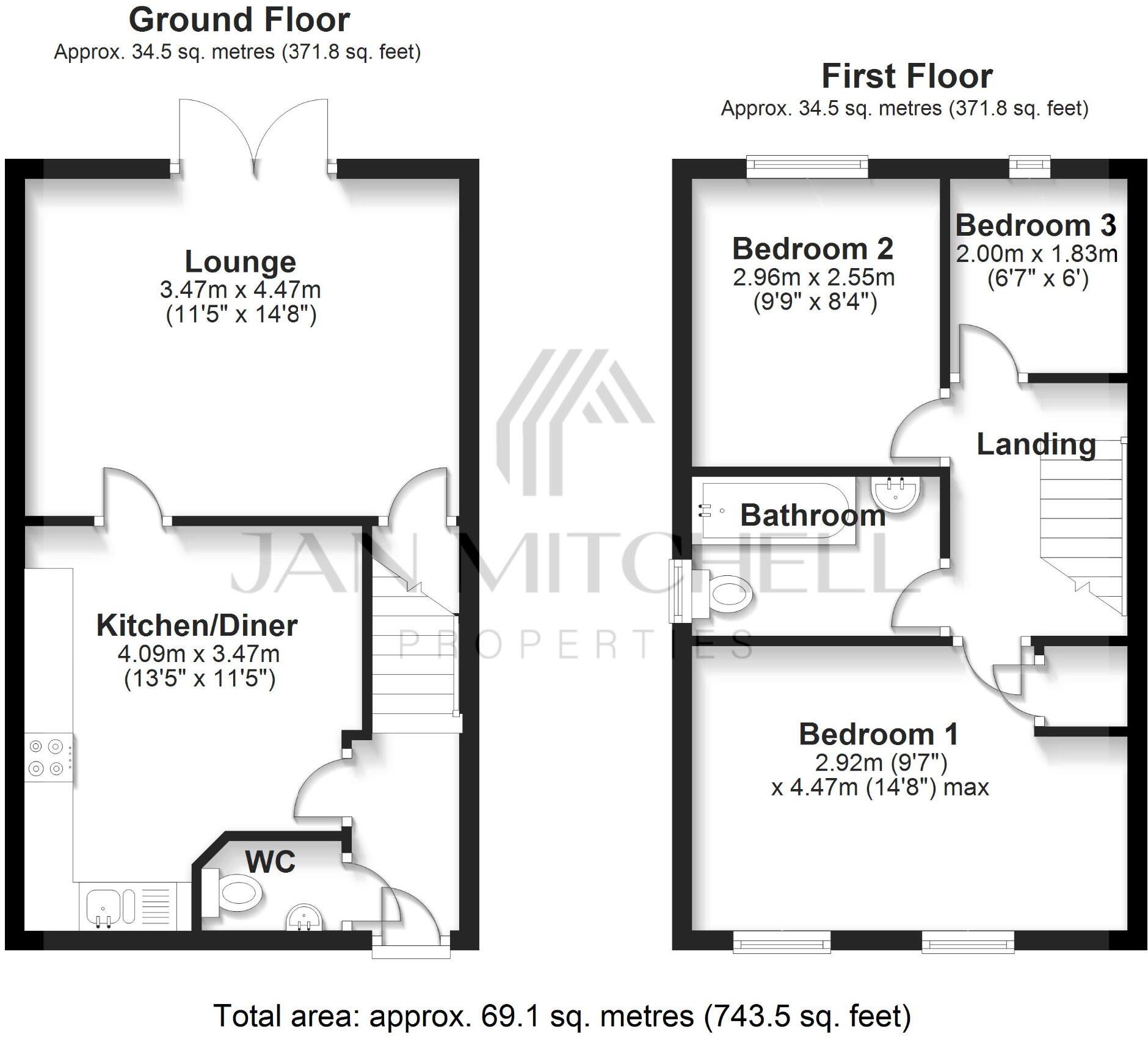 Lawson Close, Byker, Newcastle upon Tyne floorplan