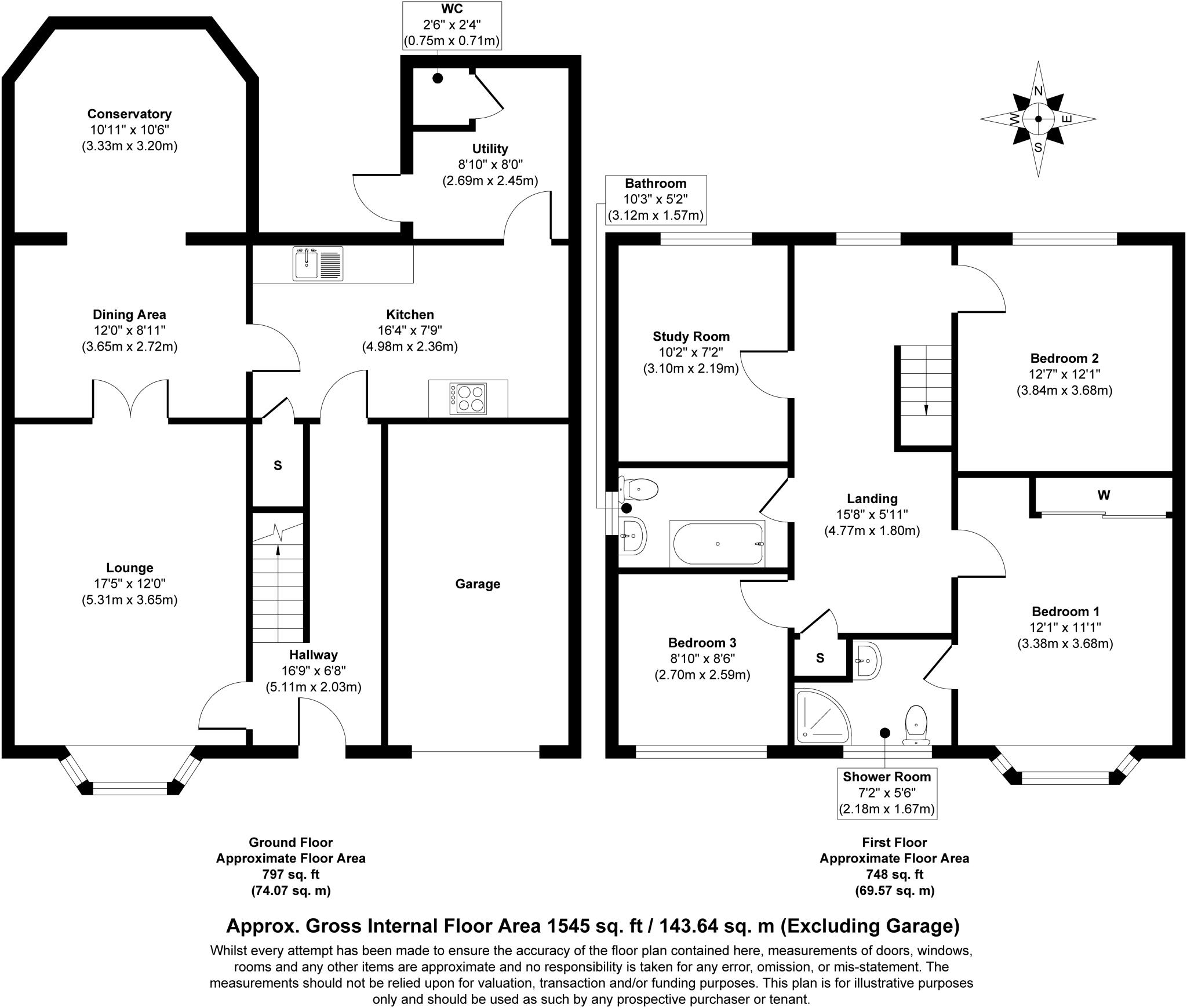 3 Water Meadow Close, Great Oakley, Corby, Northamptonshire NN18 8JD floorplan