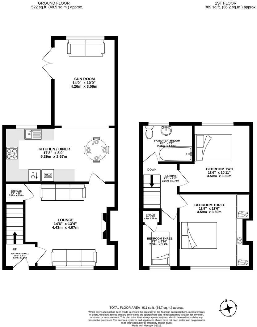 Woodville Street, Farington, Leyland floorplan