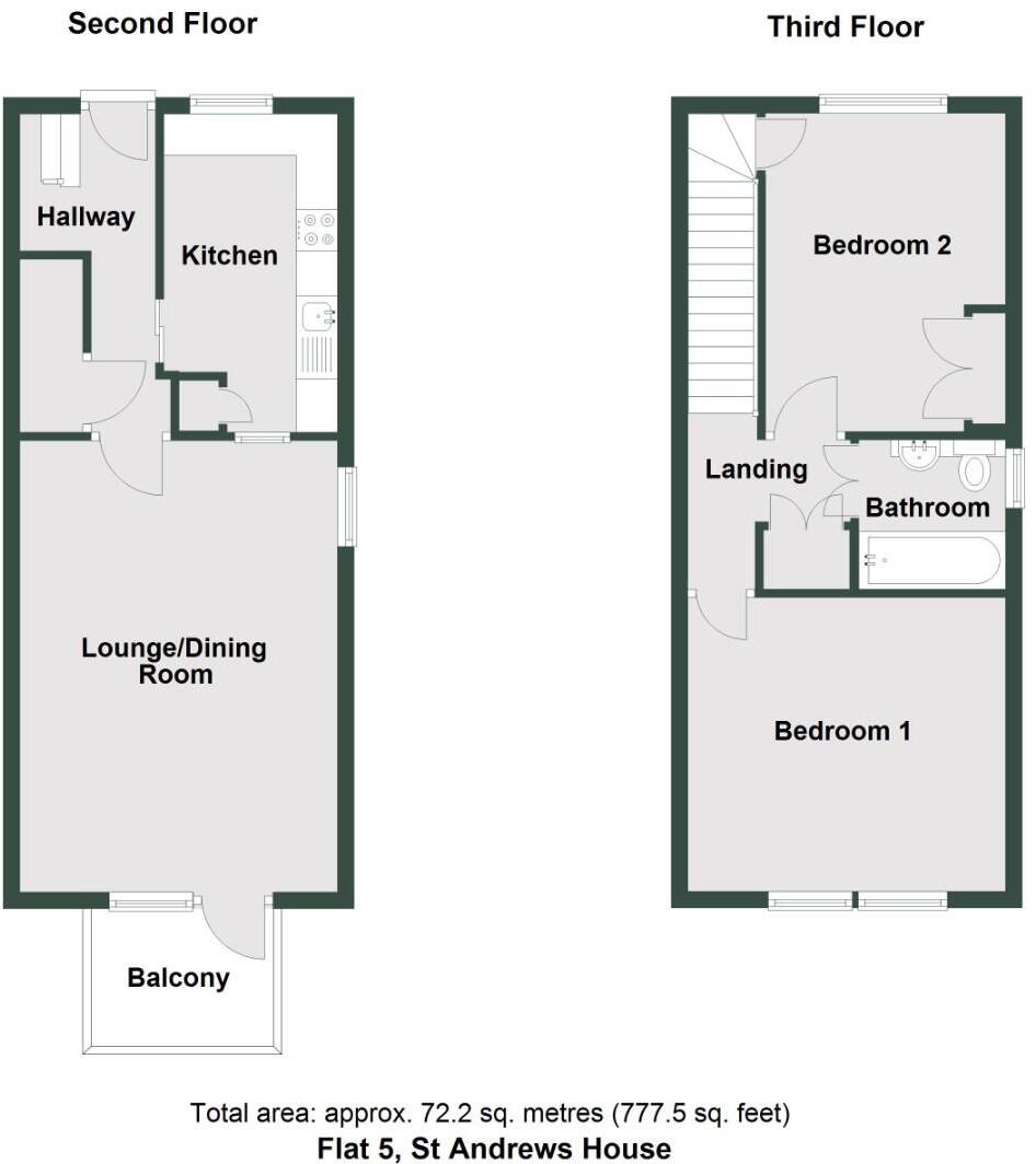 Bradford Place, Penarth floorplan
