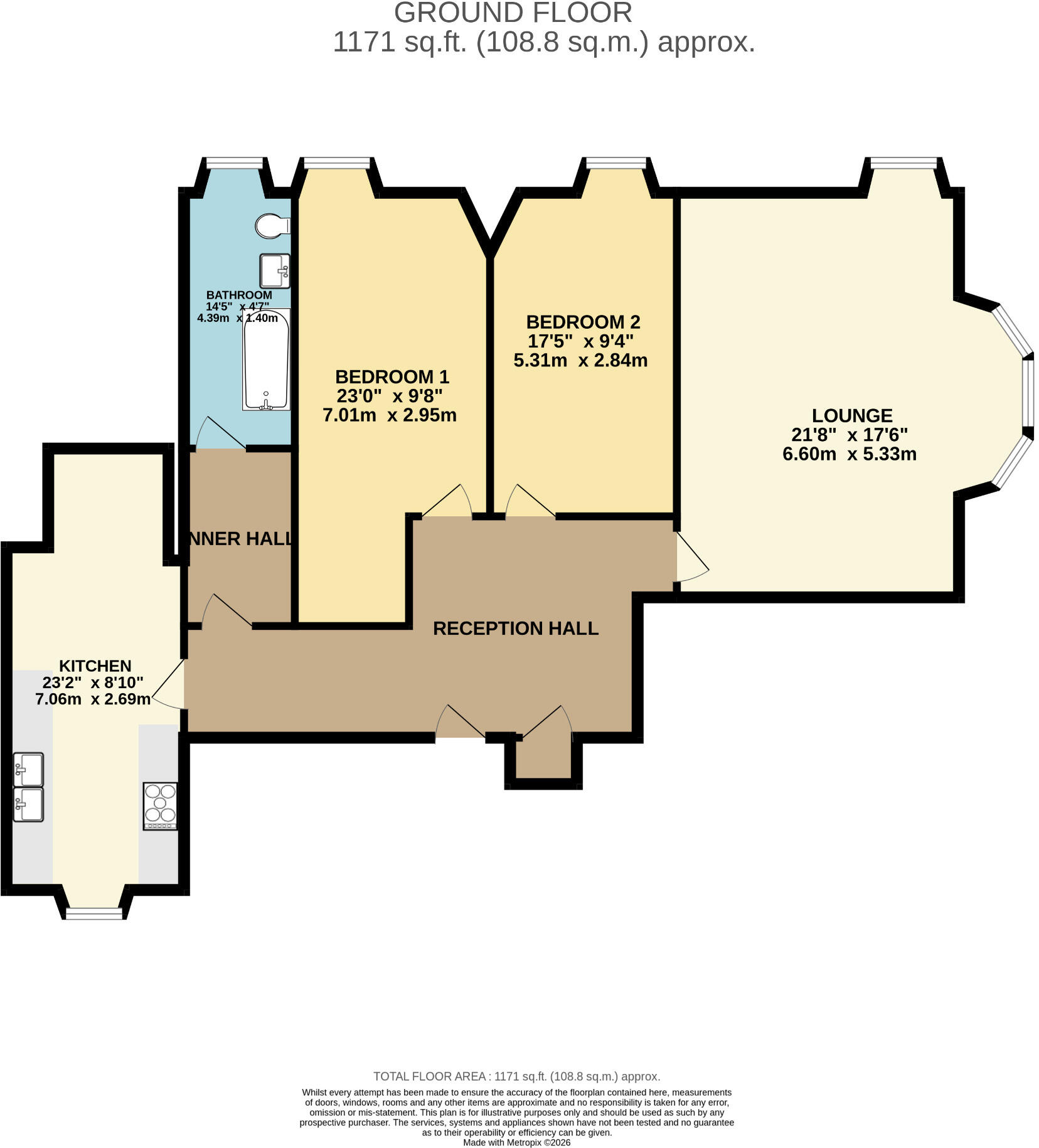 95 Bowman Street, Govanhill, Glasgow, G42 8LE floorplan