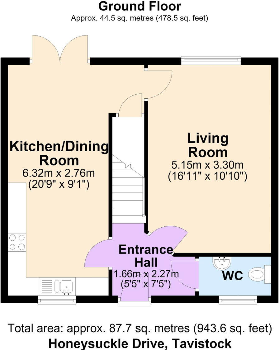 Honeysuckle Drive, Tavistock, PL19 8FP floorplan