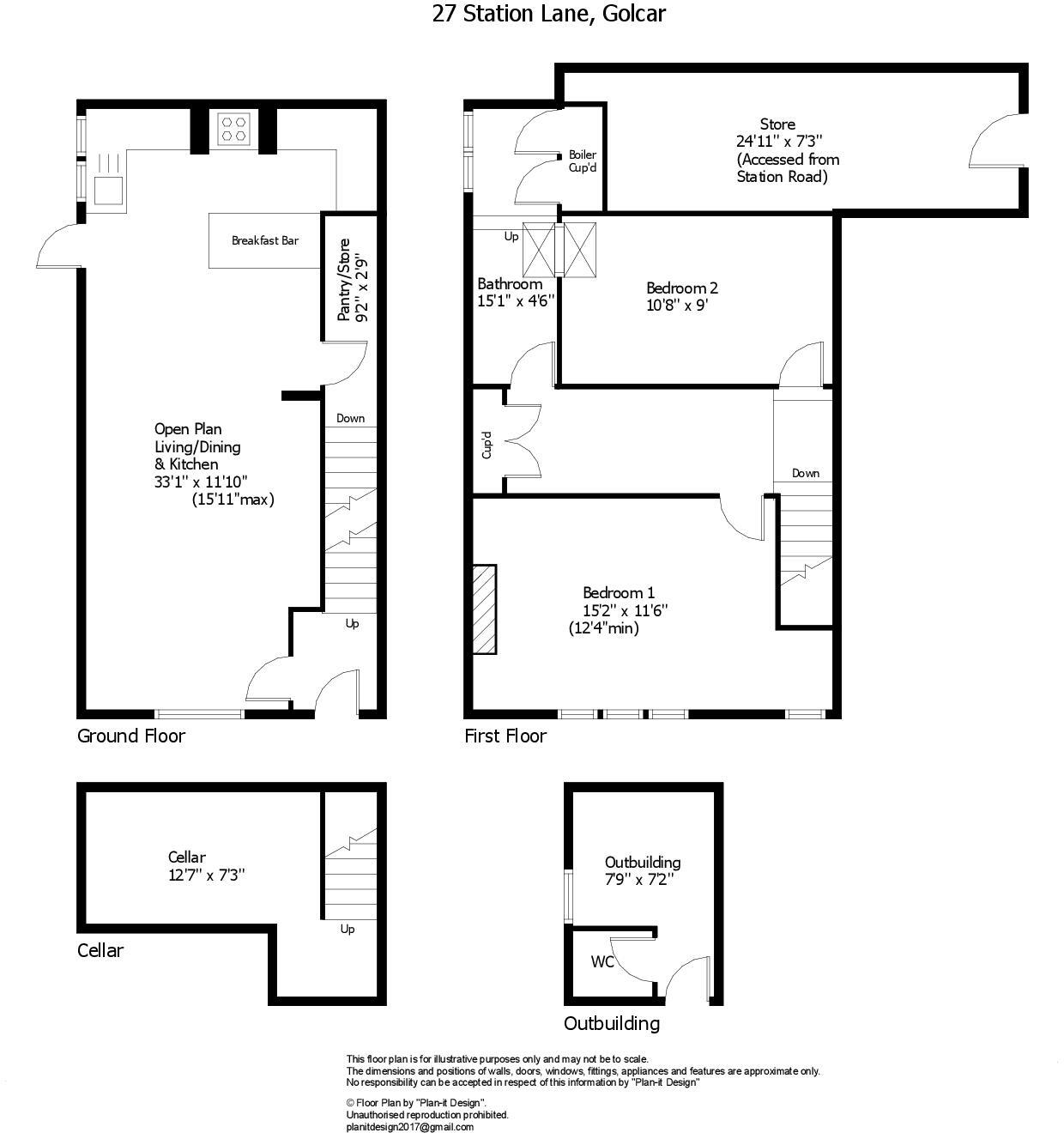 Station Lane, Golcar, Huddersfield, HD7 floorplan