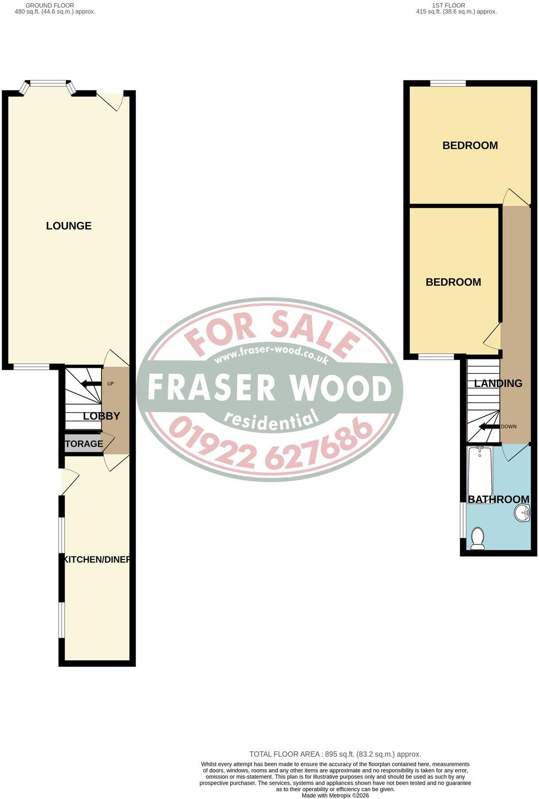 Hillary Street, Walsall, WS2 floorplan