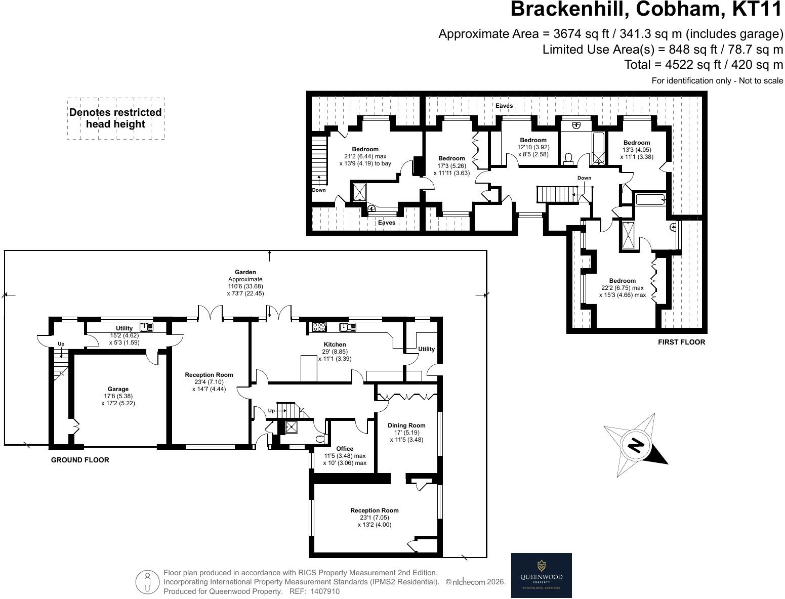Brackenhill, Cobham, Surrey, KT11 floorplan