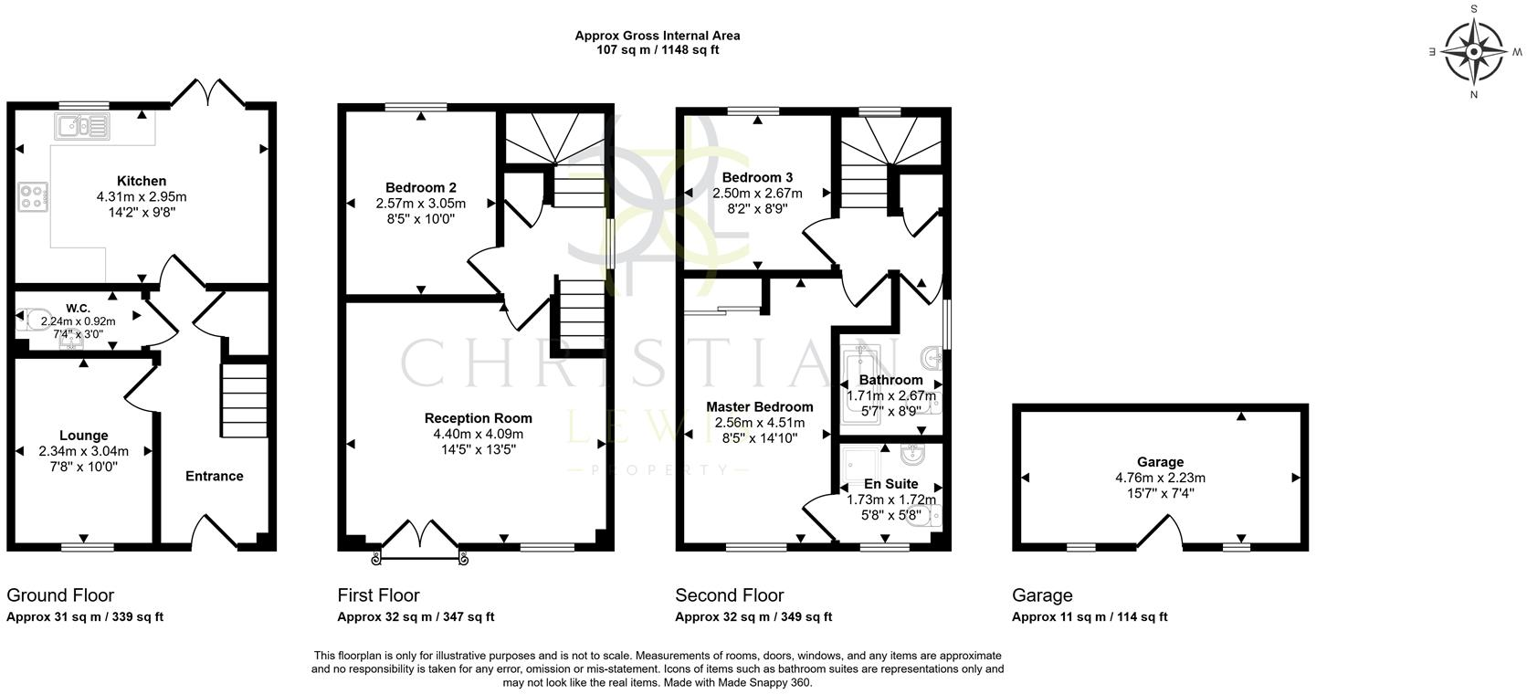 Robins Corner, Evesham floorplan