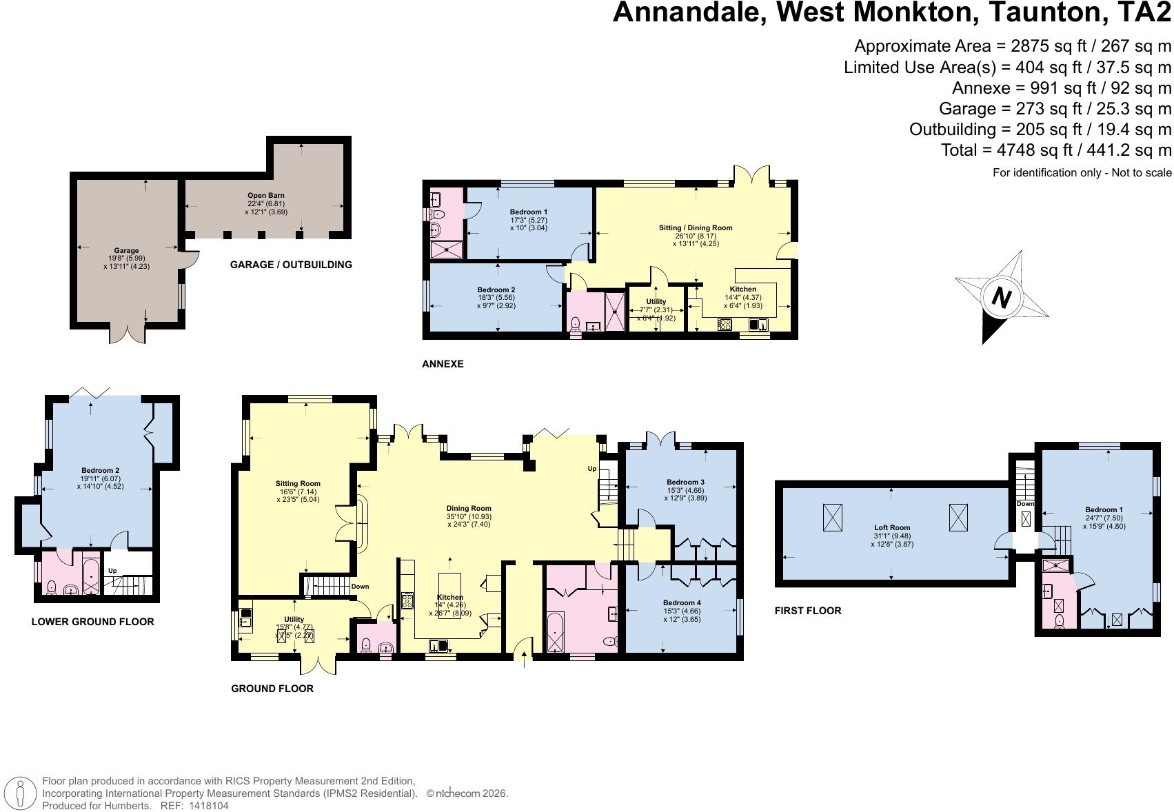 Church Hill, West Monkton, Taunton, Somerset floorplan