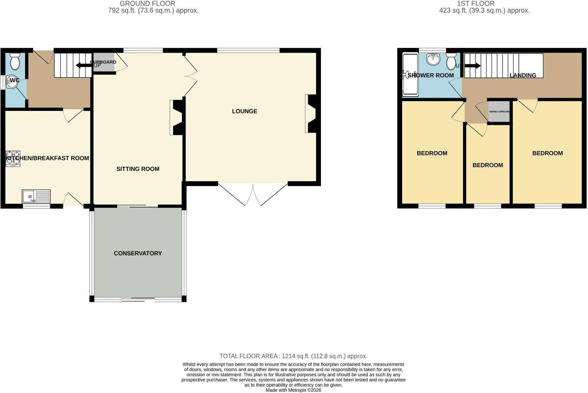 1, Feversham Way, Taunton floorplan