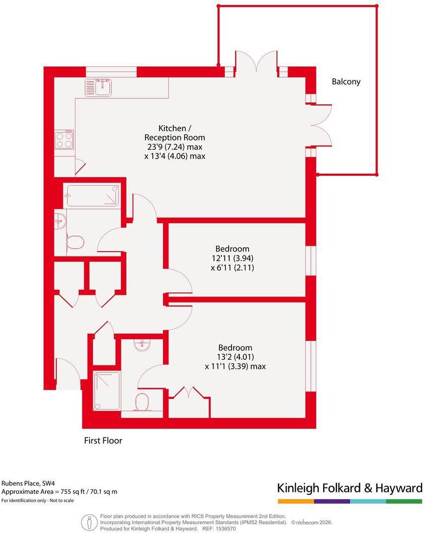 Rubens Place, Clapham, London, SW4 floorplan
