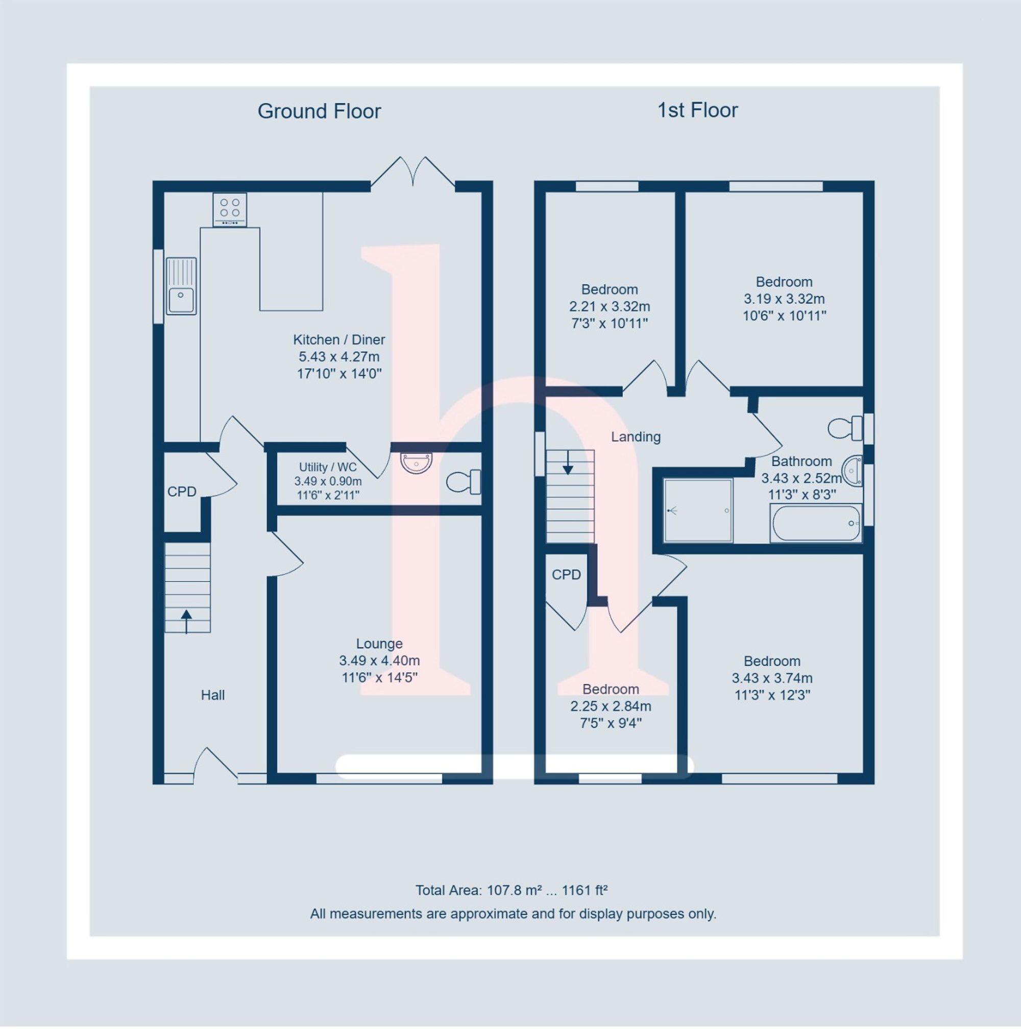 Lea Close, Prenton, CH43 floorplan