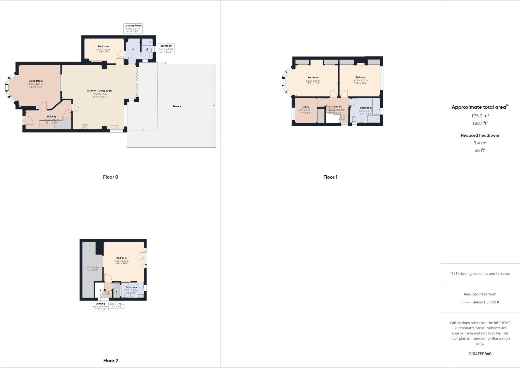 Buxton Lane, Caterham - £3400pcm floorplan
