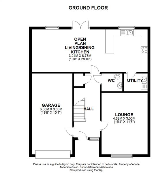 Bartley Lane, Uttoxeter, Staffordshire floorplan