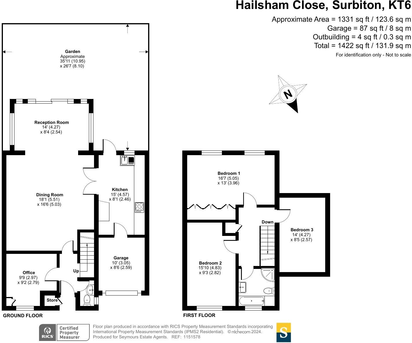 Hailsham Close, Surbiton, KT6 floorplan