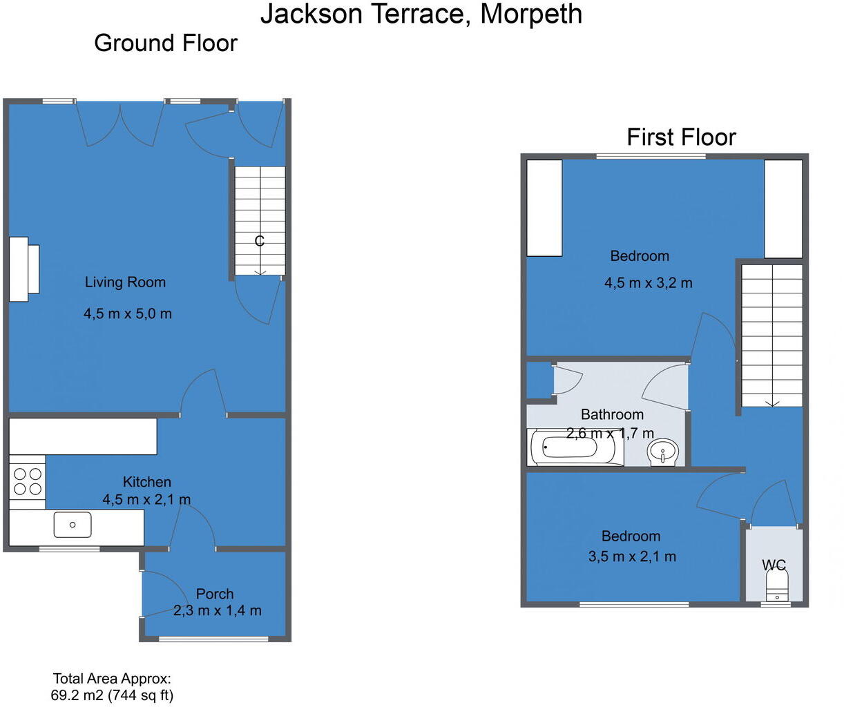 Jackson Terrace, Morpeth, NE61 1TS floorplan