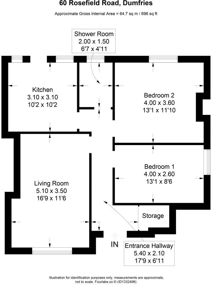60 Rosefield Road, Dumfries, DG2 7EZ floorplan