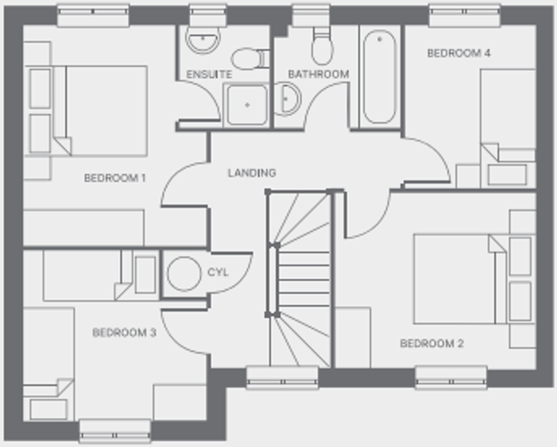 Royal Gardens, Wixams, MK45 floorplan