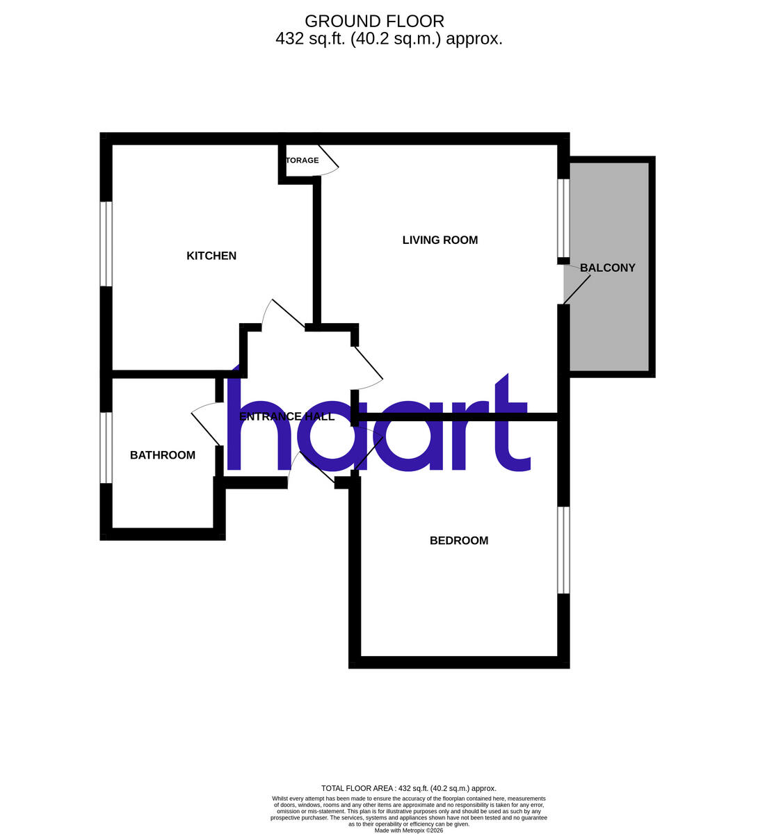 Redruth Road, Harold Hill floorplan