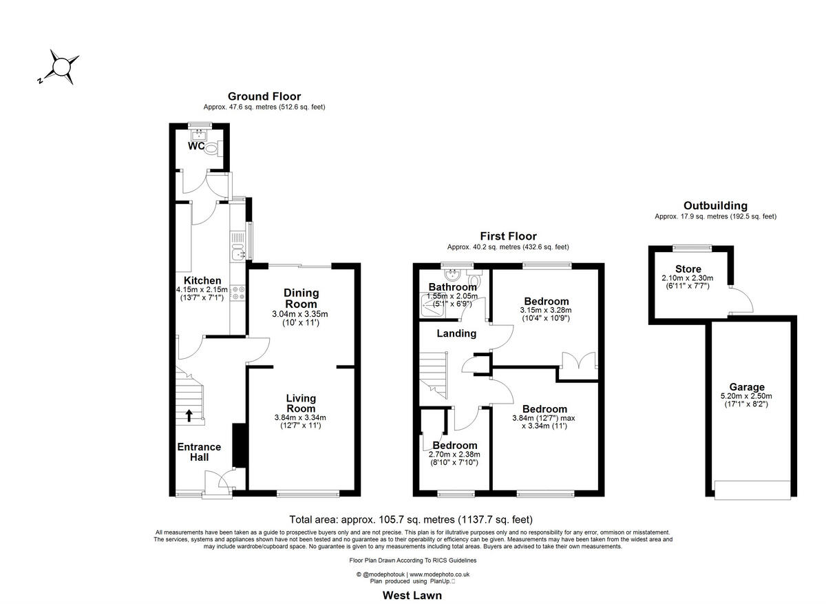 West Lawn, Galleywood, CM2 8 floorplan