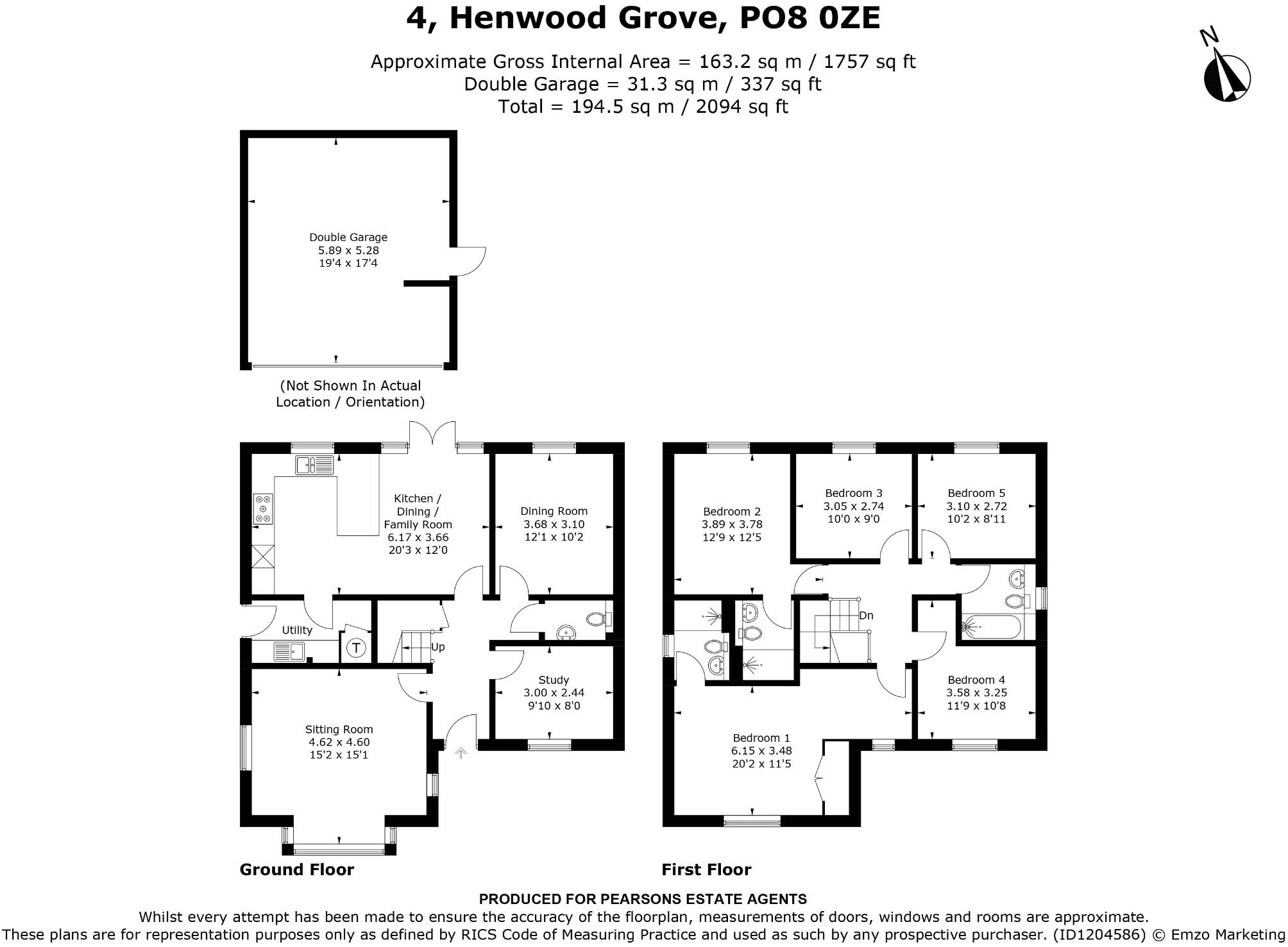Henwood Grove, Clanfield floorplan