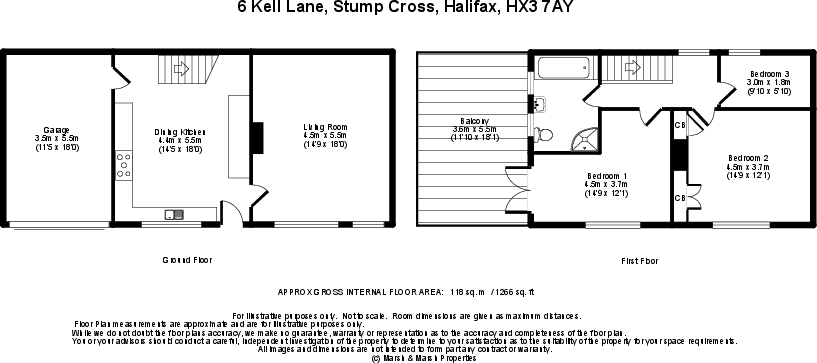 6 Kell Lane, Stump Cross, Halifax, HX3 7AY floorplan