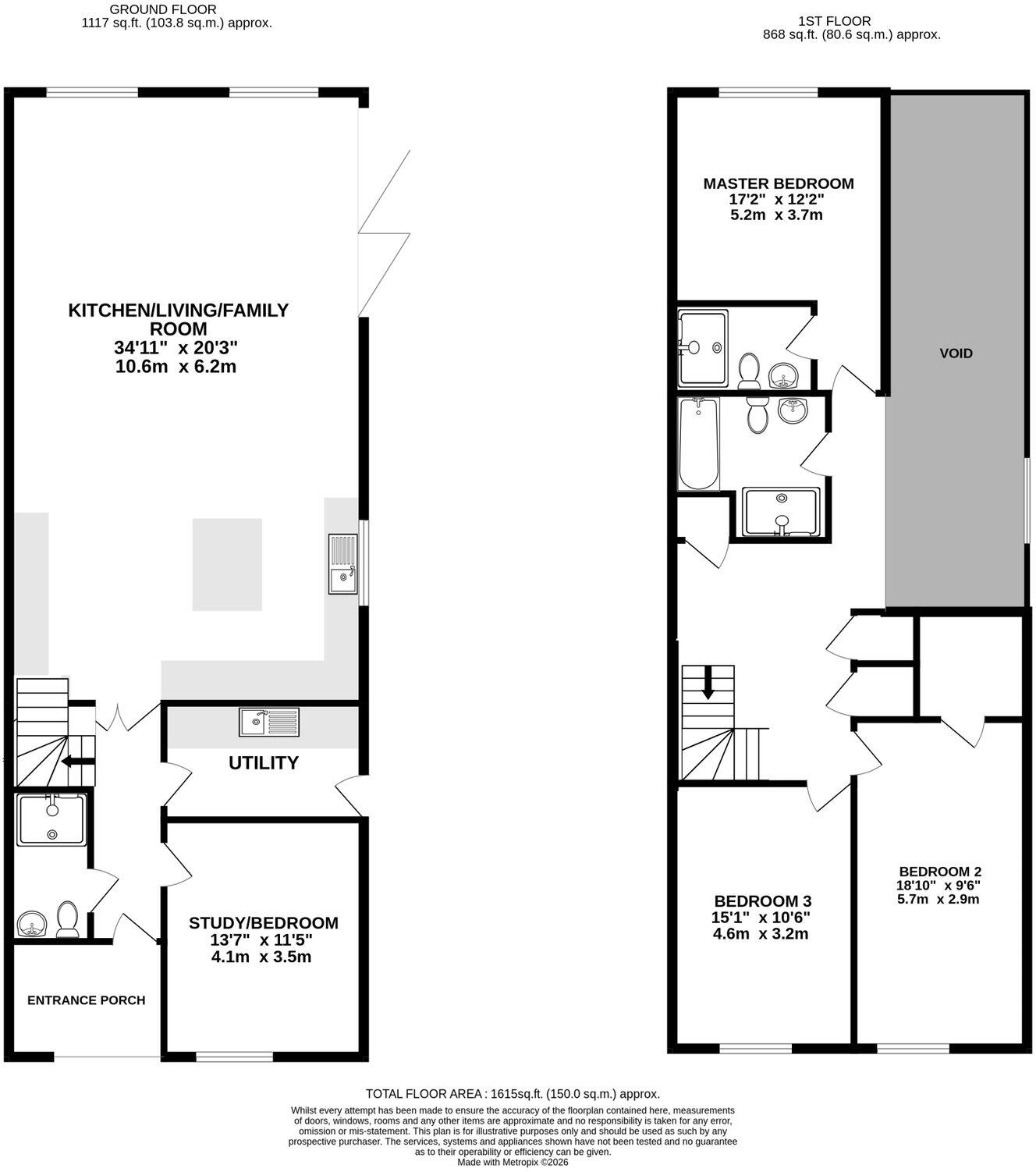 Grasslands Barn, The Hayfields, Badgworth, BS26 2QX floorplan