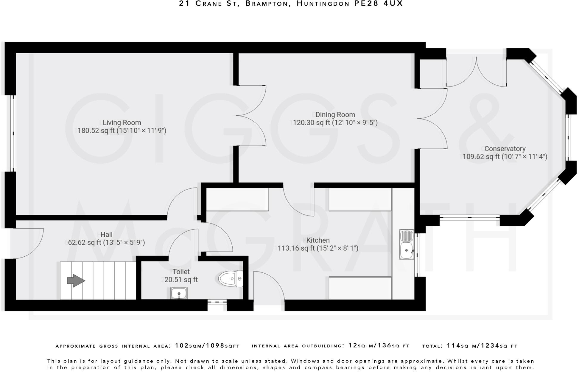 Crane Street, Brampton, Huntingdon, Cambridgeshire, PE28 4UX floorplan