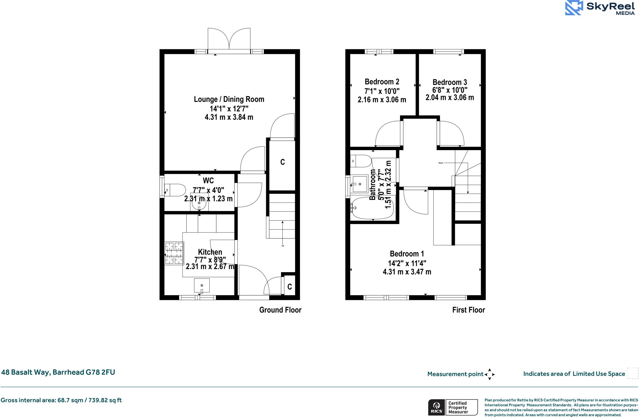 48, Basalt Way, Barrhead, Glasgow, East Renfrewshire floorplan